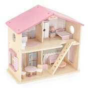 Drveni set za igru Viga Toys Polar B - Kucica za lutke, s dodacima