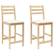 Vidaxl Jedilni stoli 2 szt. Naravna 40 x 47,5 x 99,5 cm
