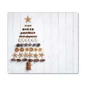 tulup.si Steklena podloga za rezanje GingerbRead Christmas Tree Božični okraski 60x52 cm