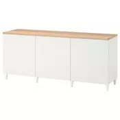 BESTA Kombin. odlaganje s vratima, bela/Sutterviken/Kabbarp bela, 180x42x76 cm