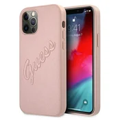 shumee Guess GUHCP12LRSAVSRG iPhone 12 Pro Max6,7 roza trdi ovitek Saffiano Vintage Script