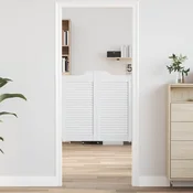 vidaXL Vrata na hod Bela 80 x 40 cm Trdna borovina