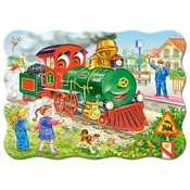 Castorland Sestavljanka 30 kosov B-03433-1 Zelena lokomotiva