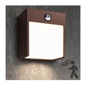 Brilagi-LED Zunanje stensko svetilo s senzorjem TERNI LED/12W/230V, rjave barve, IP44