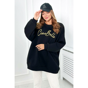 Insulated sweatshirt with Ciao Bella black schwarz inscription