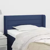 Vidaxl vidaXL Vzglavnik s krilci moder 93x16x78/88 cm blago