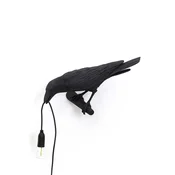 Seletti Stenska luč Bird Lamp Black Looking Left