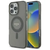 slomart Etui Guess IML Rhinestones MagSafe za iPhone 16 Pro Max - črno