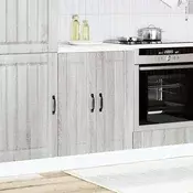 Vidaxl vidaXL Spodnja omarica za umivalnik Lucca sonoma siva lepljen les