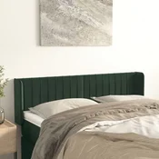 Vidaxl vidaXL Vzglavje s krilci temno zeleno 147x16x78/88 cm žamet