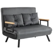 Homestar Sofa postelja 102x73x81 cm temno siva