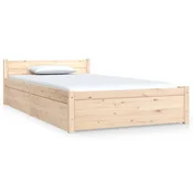Vidaxl Posteljni okvir s predali 90x200 cm