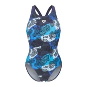 ARENA Jednodijelni kupaci kostim CAMO V BACK plava / tamno plava / crna