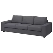 VIMLE Sofa trosed, sa širokim rukohvatima/Gunnared zagasitosiva