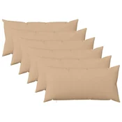 vidaXL Prevleka za blazino 6 kos HEERLEN Krem 40 x 70 cm Blago