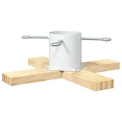 Vidaxl Stojalo za božično drevo 1.73 Bela 50 x 50 x 16 cm