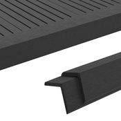 vidaXL 5 kos. talne obrobne letve WPC 170 cm črne barve