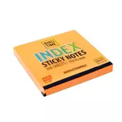 Index, blokcic, samolepljivi, 76 x 76 mm, 100 lista, neon narandžasta ( 490122 )