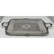 PompA¶A¶s by Casa Padrino luxury baroque serving tray crown silver 52 cm - designed by Harald GlA¶A¶ckler
