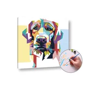 Slikanje po številkah DOG LOVELY | nizka težavnost - brez okvirja