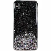 WOZINSKY Ovitek Star z bleščicami za Xiaomi Redmi Note 9S 9 Pro črne barve