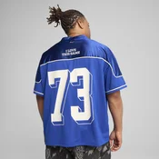 Mens Puma Dress Code Football-Inspired Basketball Jersey, Blue, Size M, Clothing
