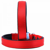 Ovratnica za pse - komfort tekstilna, rdeča barva 60cm
