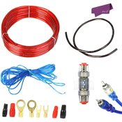 1500W Car Wire Harness Subwoofer Amplifier Audio Installation Kit 8GA Power Cable 60 AMP Fuse Holder