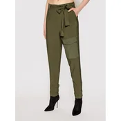 TWINSET Hlače iz tkanine 211TT2161 Zelena Regular Fit