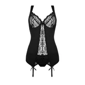 CHRISTINE 2-pc Suspendertop-set Marzia- black S/M