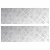 Stepenica Pravokutni 2 pcs Srebrno 75 x 25 cm Aluminij