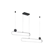 Trio - LED luster s mogućnošću prigušivanja na sajli GRANT LED/54W/230V 2300/3000/4000K crna/krom