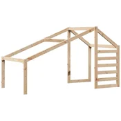 Vidaxl Streha za otroško posteljo 198x97x113 cm trdna borovina