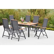 Gardenson VRTNA GARNITURA SIENA aluminij barve grafita, siva
