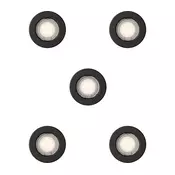 Philips - SET od 5 ugradnih svjetala PERIDOT 1xGU10/7W/230V crna