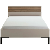 Xora POSTELJA 120 cm x 200 cm , leseni material barve hrasta, bež