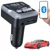Auto bluetooth 5.3 fm transmiter 2x usb lcd 12-24v sd