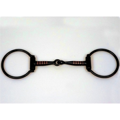 Snaffle D-ring brzda, železna, z bodatkom barka