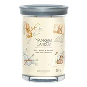 Yankee Candle Svíčka Tumbler velká, Soft Wool & Amber, Jemná vlna a ambra, 567 g