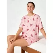 Sinsay - Dvodijelna pidžama sa motivom moljaca - roze