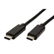 PremiumCord Kabel USB-C ( USB 3.1 generacije 2, 3A, 10Gbit/s ) črn, 1 m