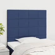 Vidaxl vidaXL Vzglavja za posteljo, komplet 2 kosov, modra, 90x5x78/88 cm, blago