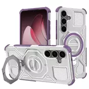 Hibridni ovitek Carbon Shield Pro za Samsung Galaxy S25 Plus - purple transparent