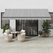 Tenda na automatsko uvlačenje LED antracit i bijela 450x350 cm