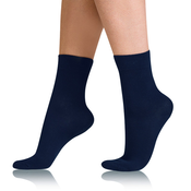 Bellinda COTTON COMFORT SOCKS - Womens cotton socks with comfortable hem - dark blue