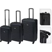 EXCELLENT Putni kofer KO-FB5000040 set na kotacima od 3 komada PROWORLD crne boje