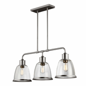 Feiss FE-HOBSON-3P-SN - Luster na šipci HOBSON 3xE27/60W/230V