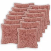 Vidaxl Prevleka za blazino 12 kos HEERLEN Roza 45 x 45 cm PV flis