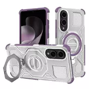 Hibridni ovitek Carbon Shield Pro za Samsung Galaxy S25 Edge - purple transparent