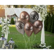 Sijajni premium baloni Just Married Mr&Mrs. 13 5 kosov.